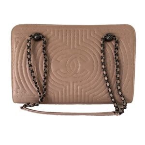 New Chanel Small CC Logo Shopping Tote Bag